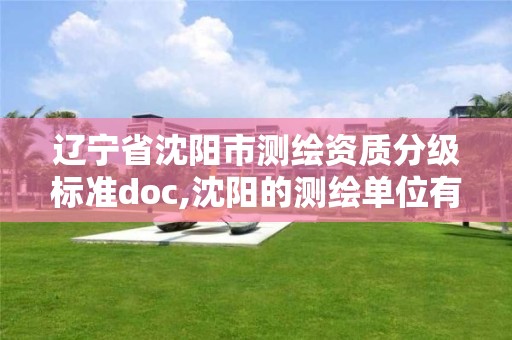 辽宁省沈阳市测绘资质分级标准doc,沈阳的测绘单位有哪些