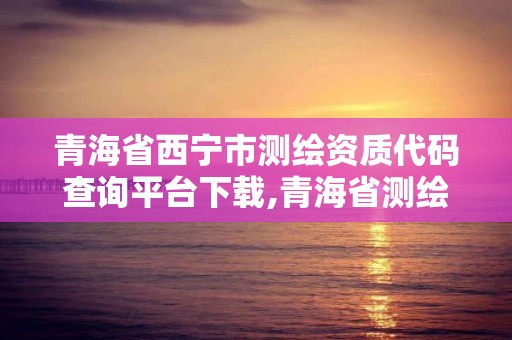 青海省西宁市测绘资质代码查询平台下载,青海省测绘资质延期公告。