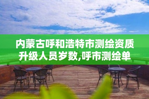 内蒙古呼和浩特市测绘资质升级人员岁数,呼市测绘单位