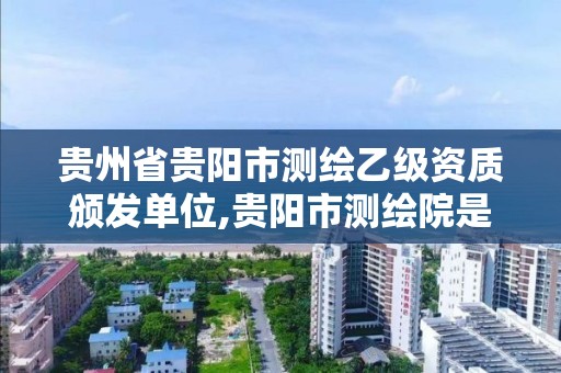 贵州省贵阳市测绘乙级资质颁发单位,贵阳市测绘院是什么单位