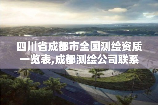 四川省成都市全国测绘资质一览表,成都测绘公司联系方式。