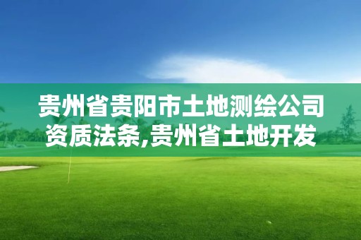 贵州省贵阳市土地测绘公司资质法条,贵州省土地开发整理项目测绘管理及技术要求