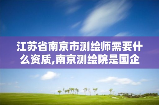 江苏省南京市测绘师需要什么资质,南京测绘院是国企吗