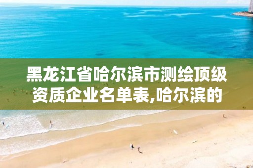 黑龙江省哈尔滨市测绘顶级资质企业名单表,哈尔滨的测绘公司有哪些。