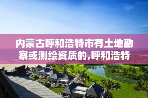 内蒙古呼和浩特市有土地勘察或测绘资质的,呼和浩特市国土资源调查规划测绘院。