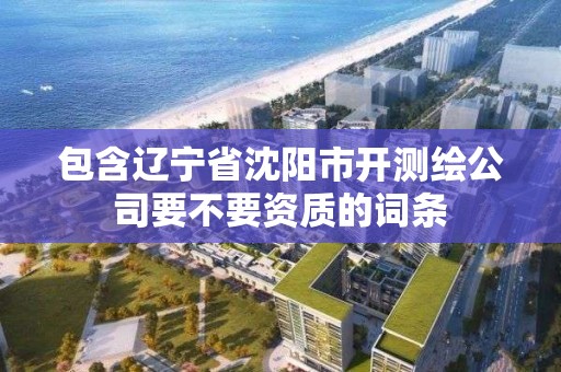 包含辽宁省沈阳市开测绘公司要不要资质的词条