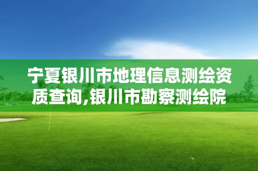 宁夏银川市地理信息测绘资质查询,银川市勘察测绘院官网