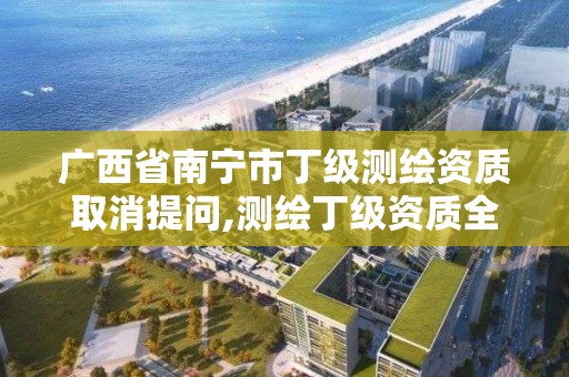 广西省南宁市丁级测绘资质取消提问,测绘丁级资质全套申请文件