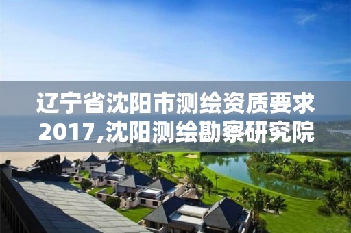 辽宁省沈阳市测绘资质要求2017,沈阳测绘勘察研究院有限公司