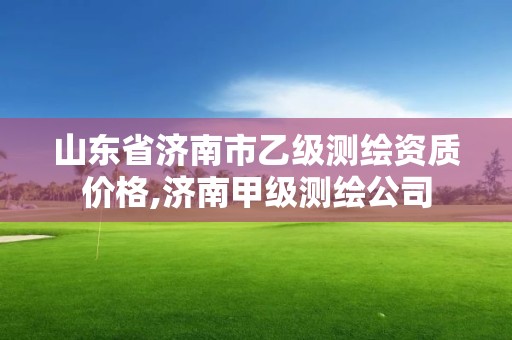 山东省济南市乙级测绘资质价格,济南甲级测绘公司