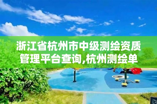 浙江省杭州市中级测绘资质管理平台查询,杭州测绘单位