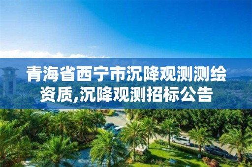 青海省西宁市沉降观测测绘资质,沉降观测招标公告