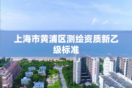 上海市黄浦区测绘资质新乙级标准