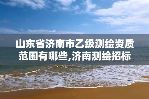 山东省济南市乙级测绘资质范围有哪些,济南测绘招标