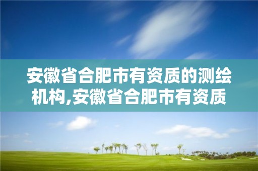 安徽省合肥市有资质的测绘机构,安徽省合肥市有资质的测绘机构有几家。