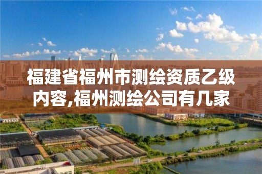 福建省福州市测绘资质乙级内容,福州测绘公司有几家