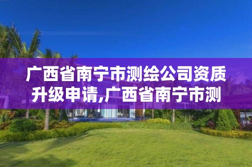 广西省南宁市测绘公司资质升级申请,广西省南宁市测绘公司资质升级申请流程