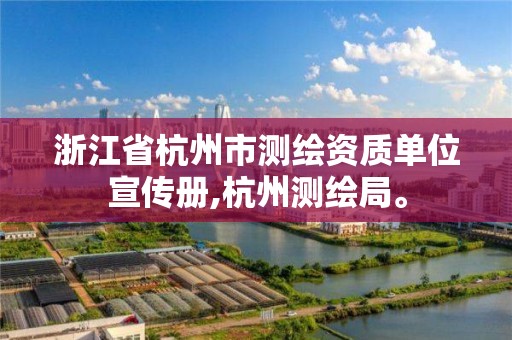 浙江省杭州市测绘资质单位宣传册,杭州测绘局。