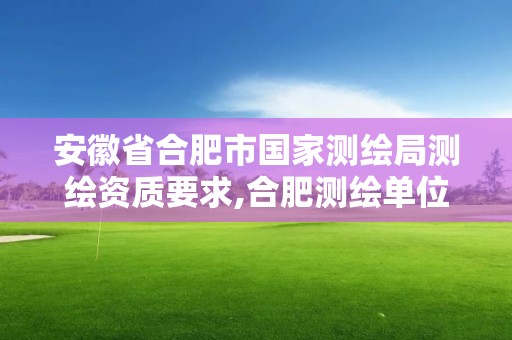 安徽省合肥市国家测绘局测绘资质要求,合肥测绘单位。