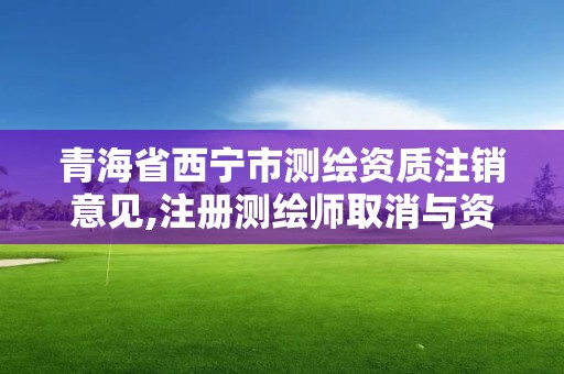 青海省西宁市测绘资质注销意见,注册测绘师取消与资质挂钩后的影响