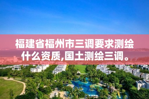 福建省福州市三调要求测绘什么资质,国土测绘三调。