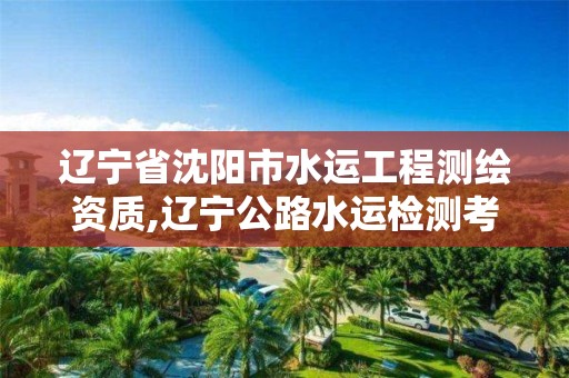 辽宁省沈阳市水运工程测绘资质,辽宁公路水运检测考试网