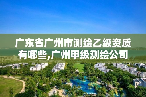 广东省广州市测绘乙级资质有哪些,广州甲级测绘公司