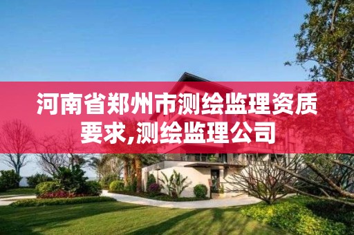 河南省郑州市测绘监理资质要求,测绘监理公司