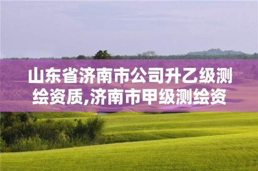 山东省济南市公司升乙级测绘资质,济南市甲级测绘资质单位