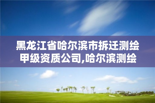 黑龙江省哈尔滨市拆迁测绘甲级资质公司,哈尔滨测绘局属于什么单位