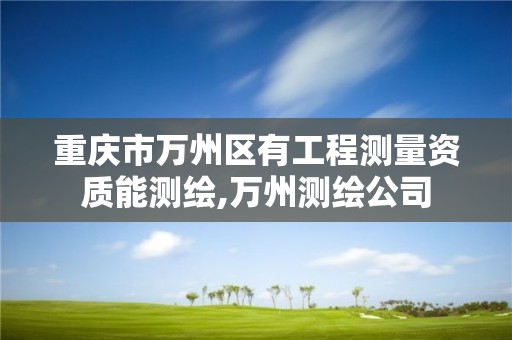 重庆市万州区有工程测量资质能测绘,万州测绘公司