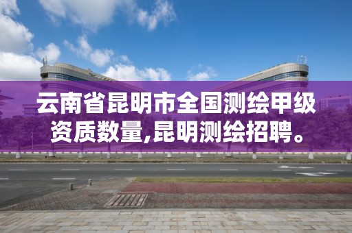 云南省昆明市全国测绘甲级资质数量,昆明测绘招聘。