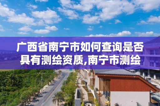 广西省南宁市如何查询是否具有测绘资质,南宁市测绘院