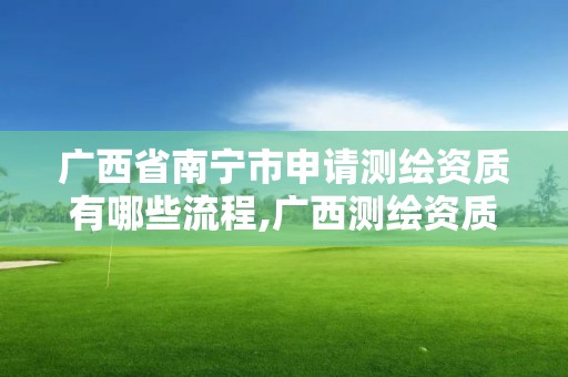 广西省南宁市申请测绘资质有哪些流程,广西测绘资质审批和服务