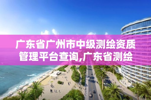 广东省广州市中级测绘资质管理平台查询,广东省测绘职称