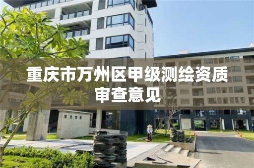 重庆市万州区甲级测绘资质审查意见