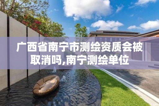 广西省南宁市测绘资质会被取消吗,南宁测绘单位