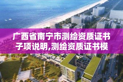 广西省南宁市测绘资质证书子项说明,测绘资质证书模板。