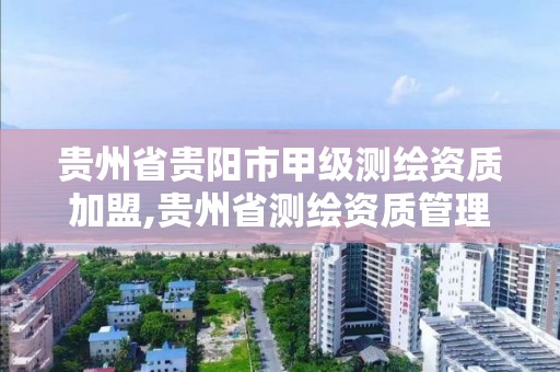 贵州省贵阳市甲级测绘资质加盟,贵州省测绘资质管理条例