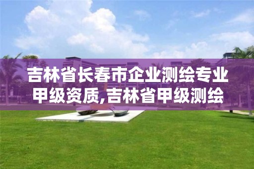 吉林省长春市企业测绘专业甲级资质,吉林省甲级测绘资质单位