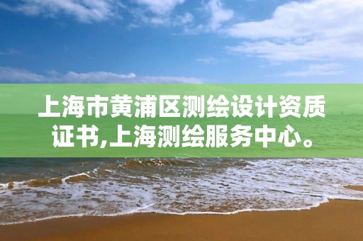 上海市黄浦区测绘设计资质证书,上海测绘服务中心。