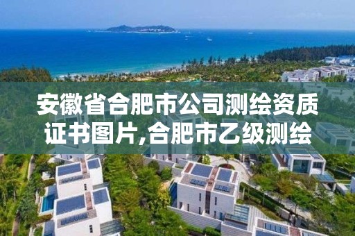 安徽省合肥市公司测绘资质证书图片,合肥市乙级测绘公司。