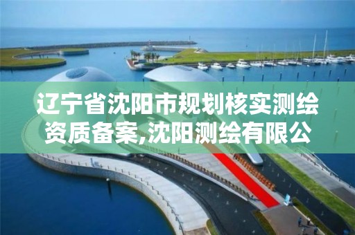 辽宁省沈阳市规划核实测绘资质备案,沈阳测绘有限公司。