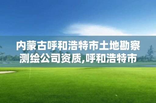 内蒙古呼和浩特市土地勘察测绘公司资质,呼和浩特市国测土地信息技术有限公司。