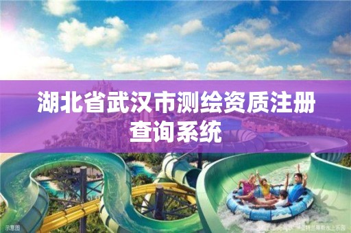 湖北省武汉市测绘资质注册查询系统