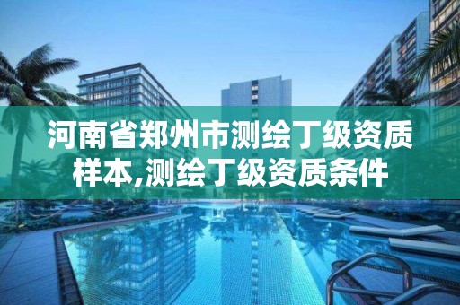 河南省郑州市测绘丁级资质样本,测绘丁级资质条件