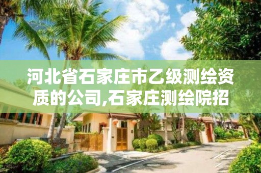 河北省石家庄市乙级测绘资质的公司,石家庄测绘院招聘