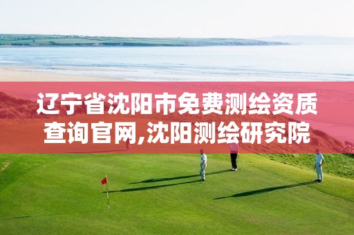 辽宁省沈阳市免费测绘资质查询官网,沈阳测绘研究院有限公司官网