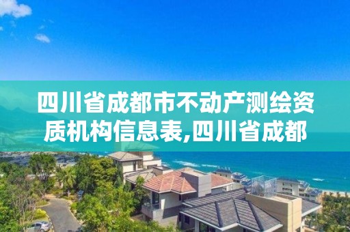 四川省成都市不动产测绘资质机构信息表,四川省成都市不动产测绘资质机构信息表查询。