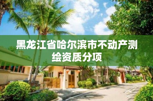 黑龙江省哈尔滨市不动产测绘资质分项